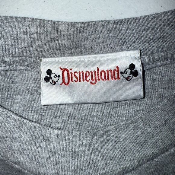 Disneyland Embroidered Embossed T-Shirt Grey Men's 2X - Picture 5 of 5